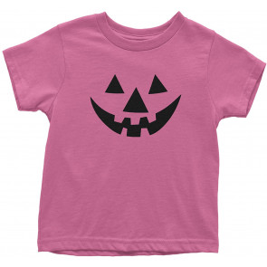Pumpkin Face (Black Print) Toddler T-Shirt
