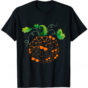 Pumpkin Glasses Optometry Halloween Costume T-Shirt
