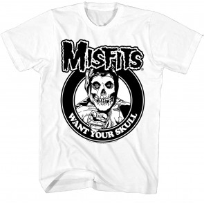 Punk Rock Fiend Skull Vintage T-Shirt