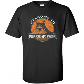 Purrassic Park - Dinosaur, Cat, Movie, Pun T-Shirt
