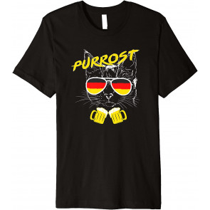 Purrost Beer Drinking Cat Oktoberfest T-Shirt