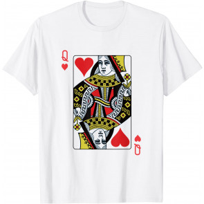 Queen Of Hearts Playing Card Poker T-Shirt