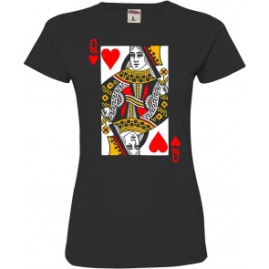 Queen Of Hearts Playing Card T-Shirt