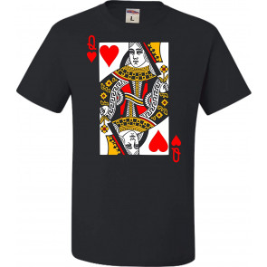 Queen Of Hearts Playing Card T-Shirt