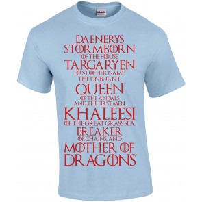 Queen Targaryen Names T-Shirt
