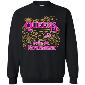 Queens Are Born In November Crown T-Shirt