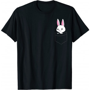 Rabbit Bunny In The Pocket Cute Pocket Pet Bunny T-Shirt