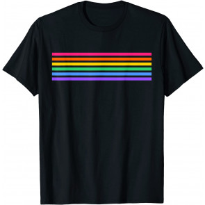Rainbow Colors Striped T-Shirt