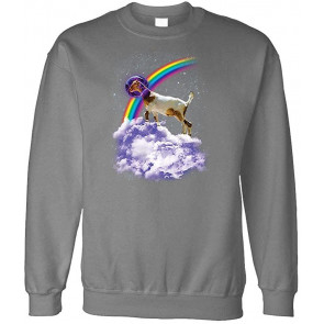 Rainbow Goat - Fleece Sweat T-Shirt