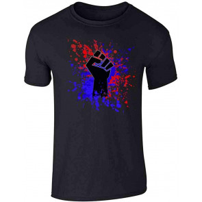 Raised Fist Protest Political USA American BLM Graphic T-Shirt