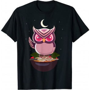 Ramen Owl Food Lover Kawaii Japanese Anime Gift T-Shirt
