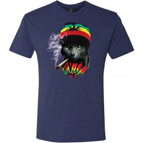 RASTAFURRIAN CAT - Rasta Rastafari Jamaica - Tri-Blend T-Shirt