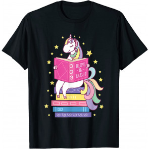 Reading Library Unicorn Read Books Lover Reader Gift T-Shirt