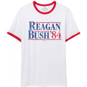 Reagan Bush 84 Vintage Ringer T-Shirt