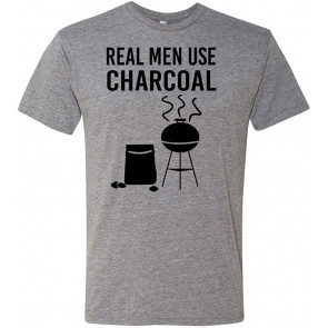 Real Men Use Charcoal - Barbecue BBQ Grill Summer - Tri-Blend T-Shirt