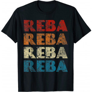 Reba Vintage Wordmark Pattern Retro Style T-Shirt