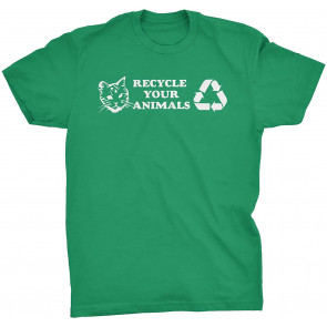 Recycle Your Animals - Project Mayhem - Vintage Movie Style Mens Graphic T-Shirt