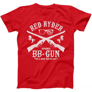 Red Ryder BB Gun Christmas Holiday Movie Retro Old School Shoot Eye Out Classic Xmas Ugly  Party Humor Mens  T-Shirt