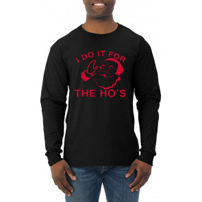 Red Santa I Do It For The Hos Christmas T-Shirt