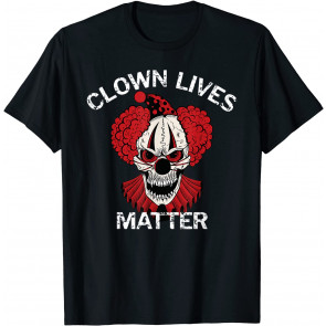 Red Scary Halloween Clown Lives Matter T-Shirt
