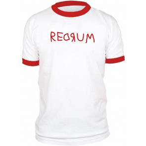 Redrum - 80's Horror Movie Kubrick Murder - Cotton Ringer T-Shirt