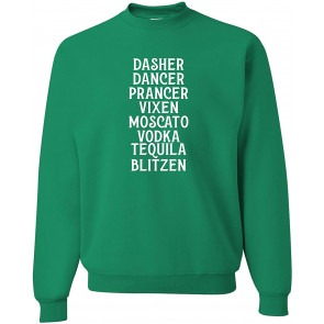 Reindeer Alcohol Christmas Sweat T-Shirt
