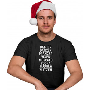 Reindeer Alcohol Christmas T-Shirt