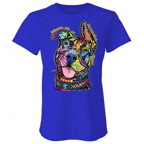 Rescues - Dean Russo Dog Modern Art - Ladies Cotton T-Shirt