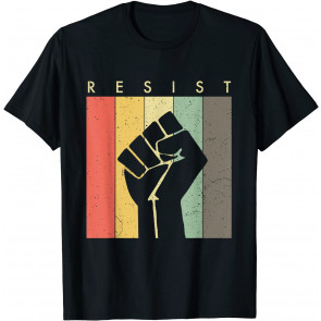 RESIST Raised Fist Retro Vintage Style T-Shirt