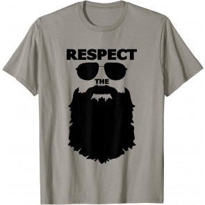 Respect The Beard Novelty Graphic T-Shirt