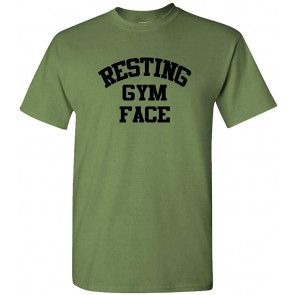 Resting Gym FACE - Workout Weight Lift T-Shirt