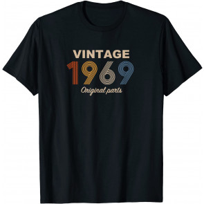Retro 52 Years Vintage 1969 Original Parts 52nd Birthday T-Shirt