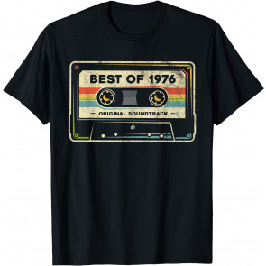 Retro Best Of 1976 Mixtape Vintage 45th Birthday Cassette T-Shirt