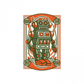 Retro Cartoony Robot Tshirt