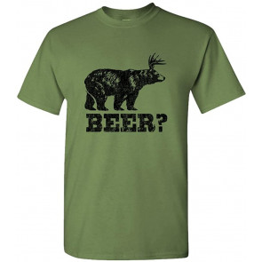 Retro Deer Beer Bear - T-Shirt