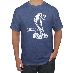 Retro Ford Shelby Cobra Emblem Vintage White Logo T-Shirt