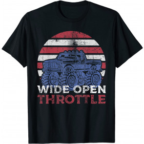 Retro Monster Truck Lover American Flag Racing USA Patriotic T-Shirt