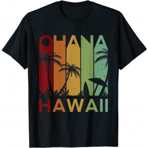 Retro Ohana Hawaii Tropical Vintage Family T-Shirt