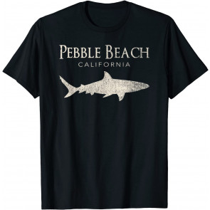 Retro Pebble Beach CA Shark T-Shirt