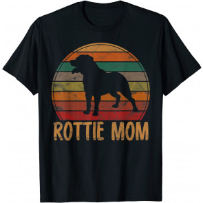 Retro Rottweiler Mom Gift Rott Dog Mother Pet Rottie Mama T-Shirt