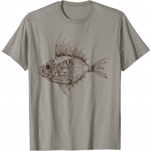 Retro Steampunk Fish, Vintage Medieval Fantasy Gothic T-Shirt