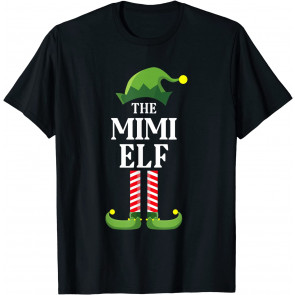 Retro The Coolest Mimi Elf Costume Christmas Uncle Gift T-Shirt