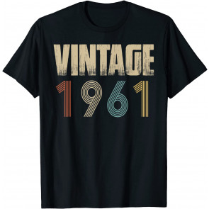 Retro Vintage 1961 Born In 196 Birthday Celebration Idea T-Shirt