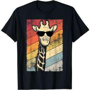 Retro Vintage Giraffe Sunglasses Gift T-Shirt