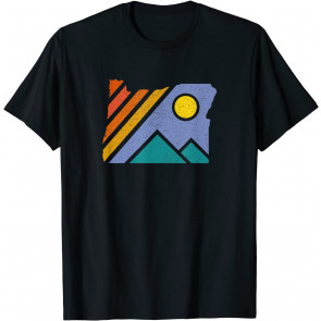 Retro Vintage Oregon Throwback Mountains  T-Shirt