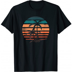Retro Vintage Sunset Palm Trees T-Shirt