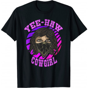Retro Yee Haw Howdy Western Country Southern Cowgirl Rodeo T-Shirt
