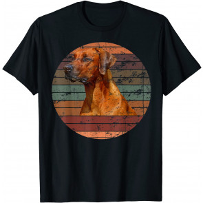 Rhodesian Ridgeback Dog Gift Retro Sunset T-Shirt