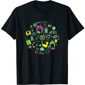 Rick And Morty Green And White Rick And Morty T-Shirt