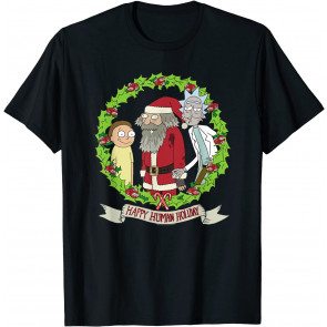 Rick And Morty Happy Human Holiday Morty Ruben Rick T-Shirt